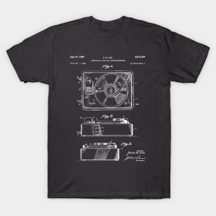 Record Player Patent - Vinyl Fan Music Lover Art - Antique T-Shirt